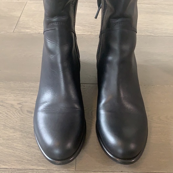 Valentino leather lace up boot flat 39.5 - Picture 7 of 16